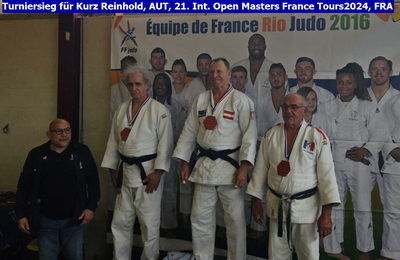 Turniersieg fuer Kurz Reinhold,AUT in Tours, FRA, beim 21. Int. Open Masters France Tours 2024, 4 Kaempfe - 4 Siege
 

